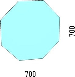 Corozo Зеркало Каре 70x70 V – фотография-4